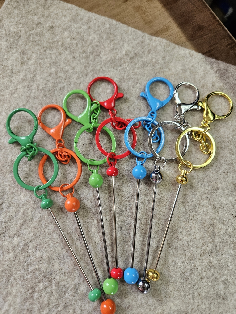 Multicolor Ball Dangle Bag Charm Keychains - Assorted Colors